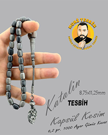 6,2 GR 1000 AYAR GÜMÜŞ KAZAS KATALİN KAPSÜL KESİM 8,75X11,25