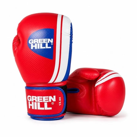 Green Hill Knock Out Carbon Deri Boks ve Kick-Boks Eldiveni Kırmızı