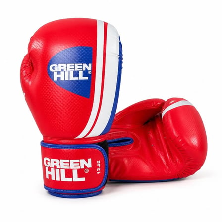 Green Hill Knock Out Carbon Deri Boks ve Kick-Boks Eldiveni Kırmızı
