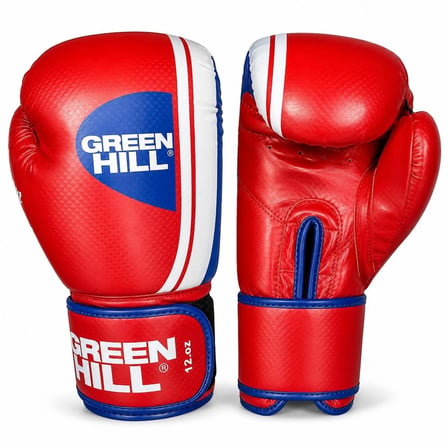 Green Hill Knock Out Carbon Deri Boks ve Kick-Boks Eldiveni Kırmızı