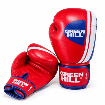 Green Hill Knock Out Carbon Deri Boks ve Kick-Boks Eldiveni Kırmızı