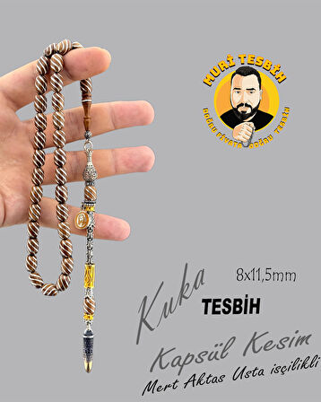 GÜMÜŞ İŞLEMELİ VE PÜSKÜLLÜ MERT AKTAŞ KUKA KAPSÜL KESİM 8X11,50