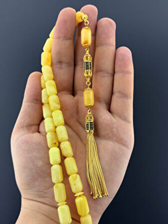 MURİ TESBİH 33,7 GR RUS KALİNİNGRAD DAMLA 13,6 GR DİAMOND GÜMÜŞ PÜSKÜL KAPSÜL KESİM 9X15