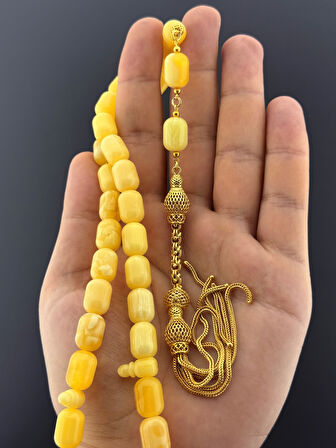 MURİ TESBİH 36,1 GR RUS KALİNİNGRAD DAMLA 12,7 GR ÖZEL TASARIM PÜSKÜL KAPSÜL KESİM 10X13,50