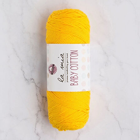 La Mia Baby Cotton Hardal Sarısı El Örgü İpi - L003 - 33632