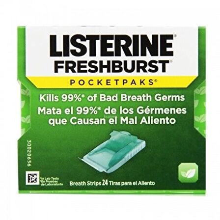 Listerine Fresburst Damak Strips Nane Ferahlığı Tekli 24 Yaprak LST-5404
