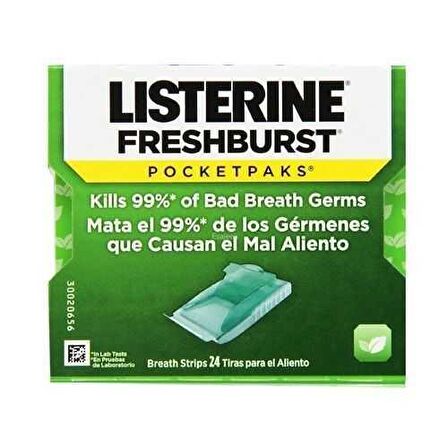 Listerine Fresburst Damak Strips Nane Ferahlığı Tekli 24 Yaprak LST-5404