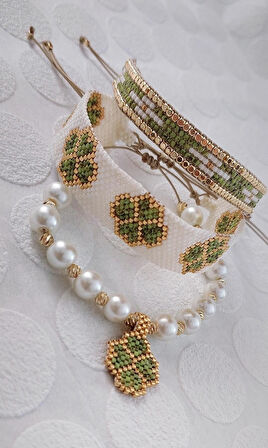 Yeşil Düş Bileklik  Seti