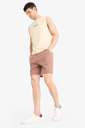 DeFacto Beli Bağcıklı Cepli Basic Düz Şort E2616AX25SMBN307