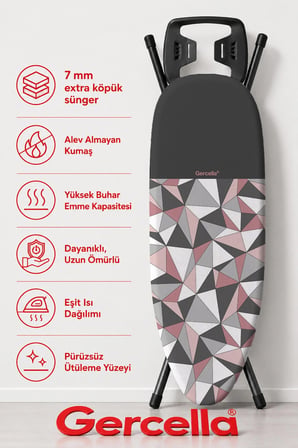 (HEDİYELİ) PRETTY (XXL BEDEN) (60X162 CM ) ÜTÜ MASASI KILIFI