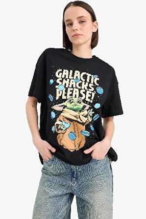 Coool Star Wars-Mandalorian Oversize Geniş Kalıp Baskılı Kısa Kollu Tişört