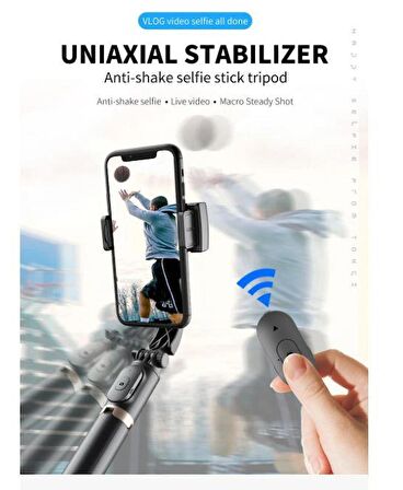 Telefon Sabitleyici Gimbal Deklanşör İos Android Destekli