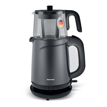 Homend 1743H 1800 W Çay Makinesi Gri - Siyah 