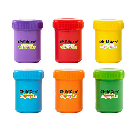 ChildGen Play Dough Süper Yıkanabilir Parmak Boya 6lı Set 6 x 50gr