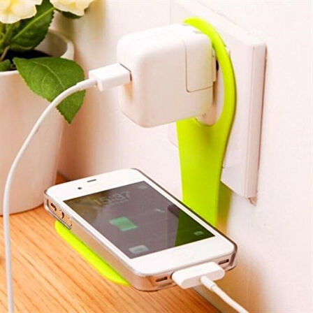 Evyora® Universal Mobil Şarj Priz Askısı ve Telefon Tablet  Tutucu Stand