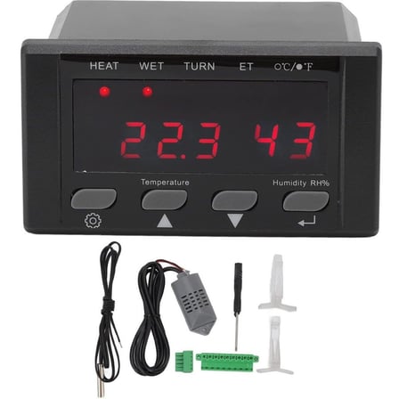 HT-10 AC220V Kuluçka Kontrolörü(Isı-Nem-Çevirme-Egsoz-Alarm)