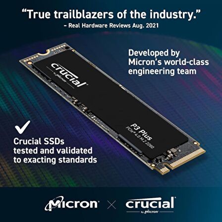 Crucial P3 Plus 2tb 3d Nand Gen4 Nvme Pcıe M.2 Ssd (5000-4200 Mb/s) Ct2000p3pssd8 CT2000P3PSSD8