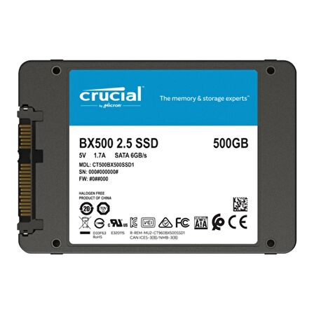 Crucial CT500BX500SSD1 sata 3.0 500 GB SSD