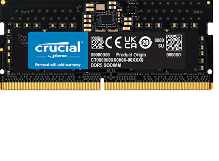 Crucial CT8G56C46S5 8GB 5600MHz CL46 DDR5 Dizüstü Bilgisayar Bellek