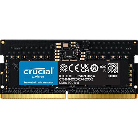 Crucial 32GB Ddr5 5600 Sodımm CL46 (16GBIT) Notebook Ram Bellek CT32G56C46S5