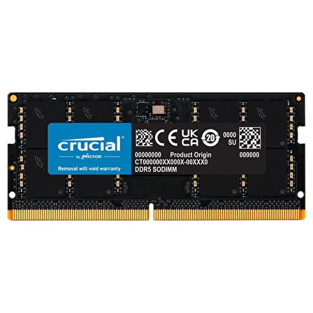 Crucial NTB CT48G56C46S5 48GB 5600MHz CL46 DDR5 Dizüstü Bilgisayar Bellek