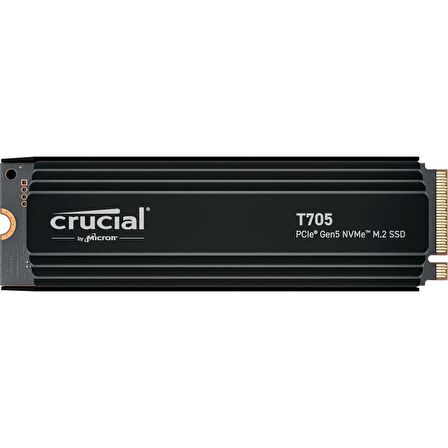 Crucial T705 1tb Pcıe Gen5 Nvme M.2 SSD CT1000T705SSD5 (13600-10200 Mbs) Heatsink Soğutuculu