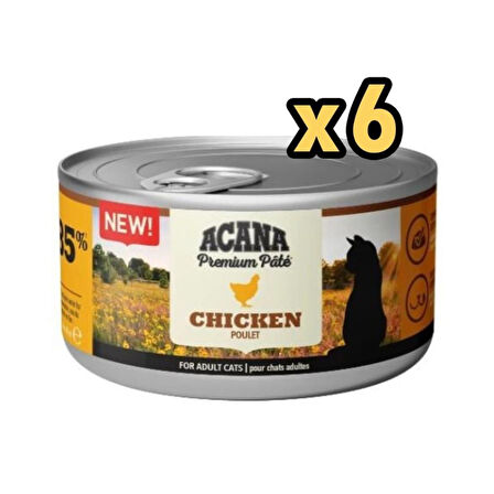 Acana Premium Tavuklu Ezme Kedi Konservesi 85 gr X 6 Adet