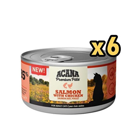 Acana Premium Somon Balık Ve Tavuklu Ezme Kedi Konservesi 85 gr X 6 Adet