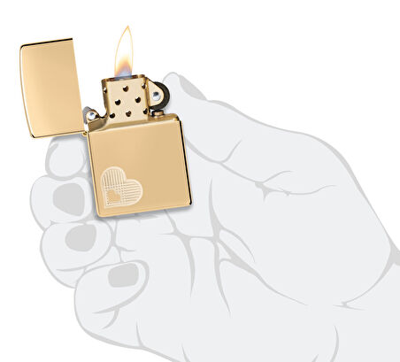 Zippo Çakmak 254B Double Heart Design 46281-117270