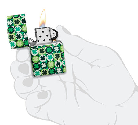 Zippo Çakmak 49193 Clover Design 46015-112113