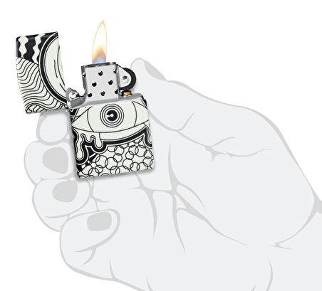 Zippo Çakmak 49193 Psychedelic Eye Design 46428-120508