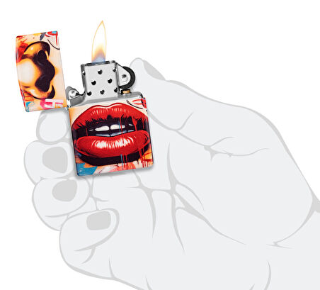 Zippo Çakmak 49352 Street Art Face Design 46257-119788