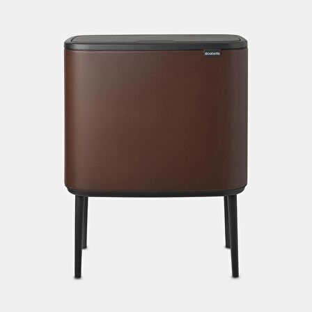 Brabantia Çöp Kutusu İki Bölmeli 11+23 litre Bo Touch Bin Mineral Cosby Brown 208621