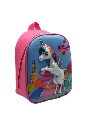 kreş & Anaokulu Çocuk Sırt Çantası pony at unıcorn Karakter 3-6 Yaş 5d Kabartmalı Okul Çantası 30CM