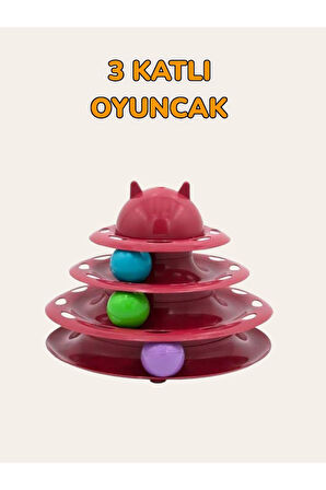 13+1 KEDİ OYUN SETİ:3 KATLI OYUNCAK,HAREKETLİ FARE,OLTA,YUMAK TOP,ISIRMA OYUNCAĞI