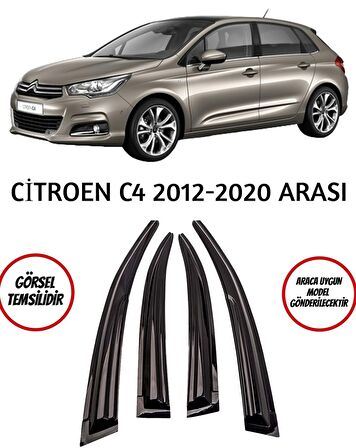 Balp Citroen C4 2012-2018 Cam Rüzgarlık 4lü Takım