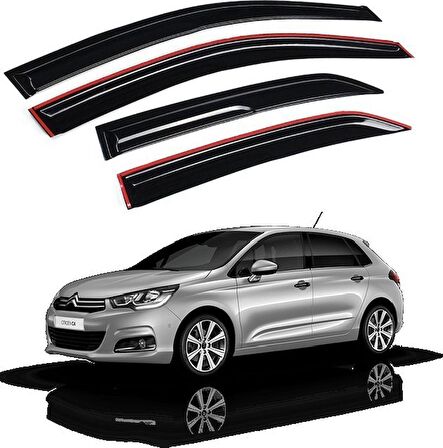 Balp Citroen C4 2012-2018 Cam Rüzgarlık 4lü Takım