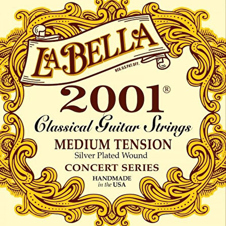 La Bella 2001 MD Medium Tension Takım Tel Klasik Gitar Teli
