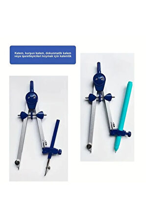 Pergel takımı ayaklı, paslanmaz çelik, mimarlık, mekanik, pergel, trilin-kutusunda set