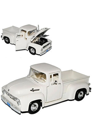 Motormax 1956 Ford F-100 Pickup 1:24 Beyaz Model Araba