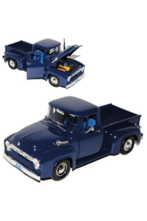 Motormax 1956 Ford F-100 Pickup 1:24 Mavi Model Araba