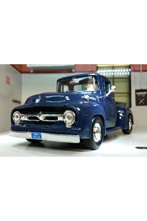 Motormax 1956 Ford F-100 Pickup 1:24 Mavi Model Araba