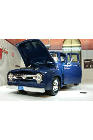 Motormax 1956 Ford F-100 Pickup 1:24 Mavi Model Araba