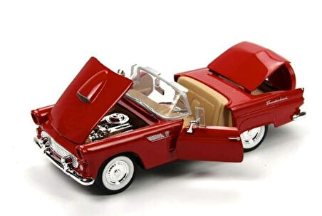 Vardem Koleksiyon 1 / 24  1956 Ford Thunderbird Kırmızı Model Metal Araba
