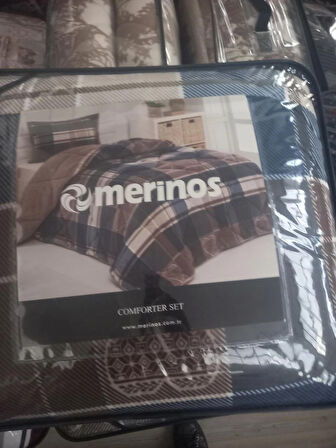 Merinos Tek Kişilik Comforter Set indigo