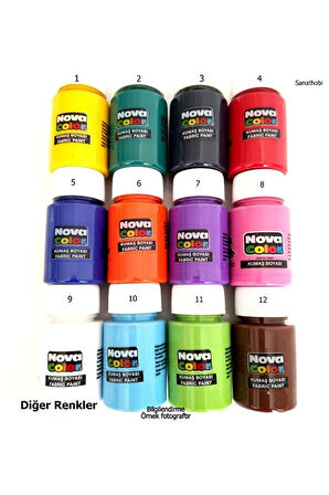 Kumaş Boyası, Canlı Renkler, Solmaz, Tişört, Çanta, Tekstil Boyası-yeşil Renk 30ml-1 Adet