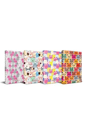 Kedi Temalı Planlama Defteri Seti - 4 Defter Set2