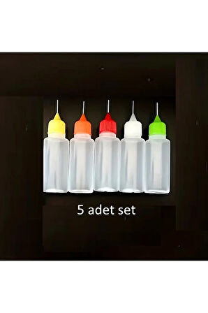 Damlalık, aplikatör hassas damlalık, çizikleri onarmak, yapıştırıcı, sanat ve hobi işleri-20mlx5