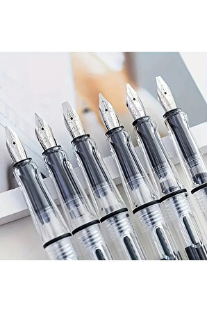 Kaligrafi Dolma Kalem Seti, Düz Kesik Kalem, Ergonomik Kaliteli Dolma Kalem 6 Adet