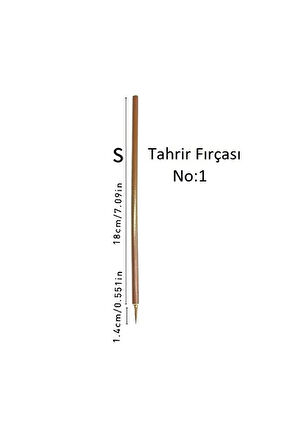 Tahrir fırçası kurt kılı No:1, çini, seramik, tezhip, minyatür, boyama, hobi işleri-1 adet